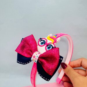 2840 TIARA LAÇO APLIQUE UNICORNIO FOFO